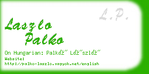 laszlo palko business card